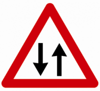 Indicator rutier  Circulaţie în ambele sensuri