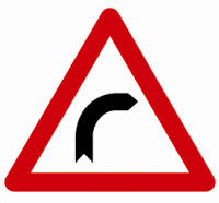 Indicator rutier  Curbă la dreapta