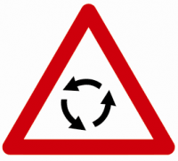 Indicator rutier  Presemnalizare intersecţie cu sens giratoriu