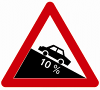 Indicator rutier  Indicator Coborâre periculoasă