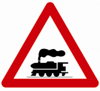 Indicator rutier  Trecere la nivel cu o cale ferată fără bariere