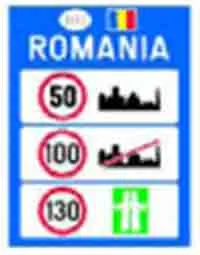 Indicator rutier Limite generale de viteza