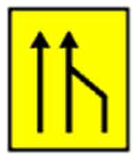 Indicator rutier Ingustare temporară