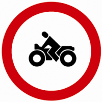Indicator rutier Accesul interzis motocicletelor