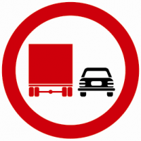 Indicator rutier Depasirea interzisa autovehiculelor destinate transportului de marfuri 