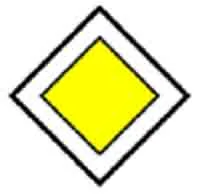 Indicator rutier Drum cu prioritate