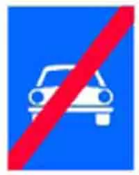 Indicator rutier Sfarsitul drumului pentru autovehicule