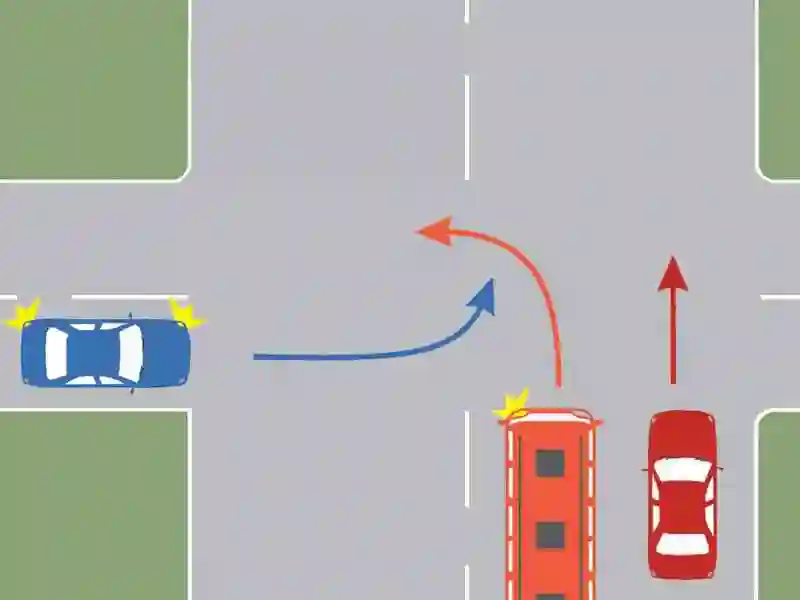Cui trebuie să acordați prioritate dacă vă aflați în autoturismul albastru?