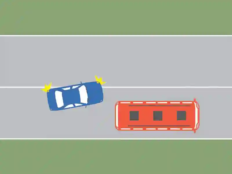 Autobuzul este staționat. Care dintre cei doi conducători procedează neregulamentar?