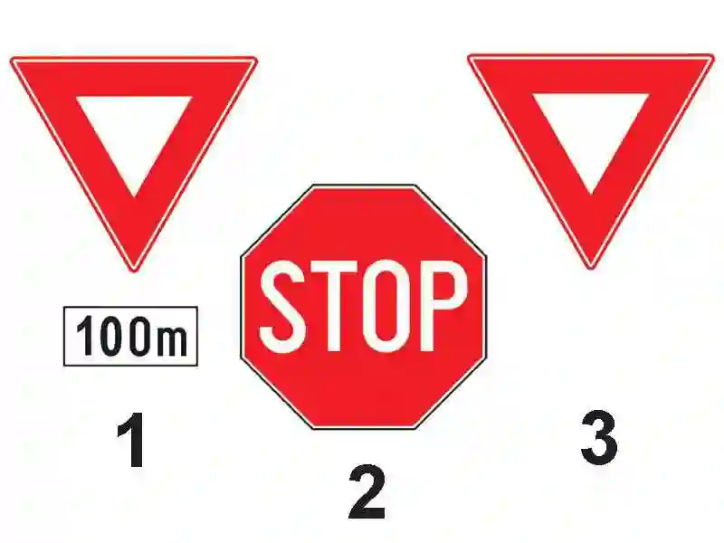 Ce indicator urmează să fie întâlnit în intersecția aflată la 100 m de indicatorul 1?